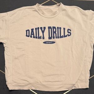 Daily Drills Beige Sweatshirt